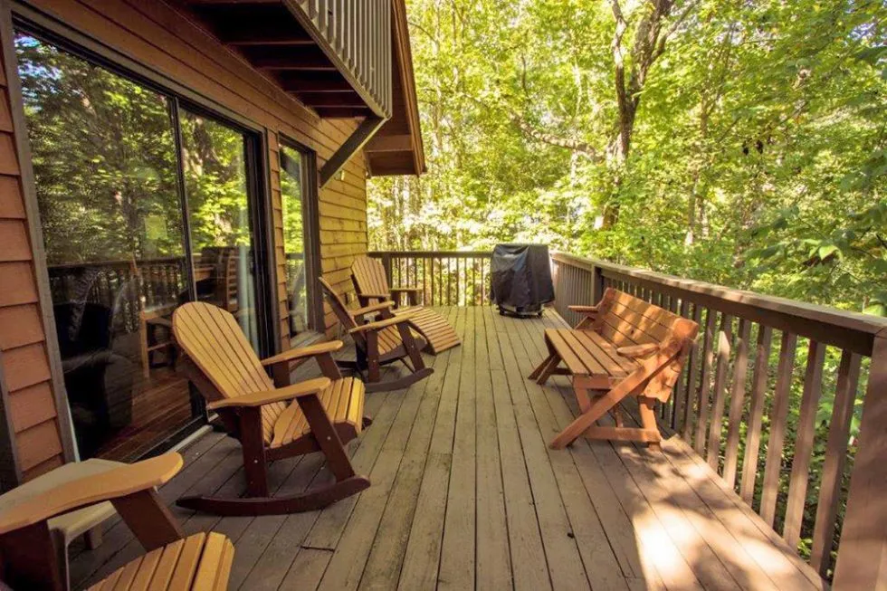Deck at Sportsman's Lodge.